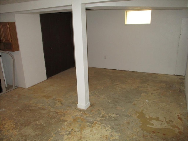 view of basement