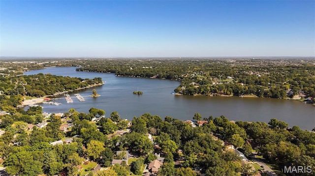 193 Harbor View Dr, Lake St Louis, MO 63367 - bird's eye view of a large body of water and a forest
