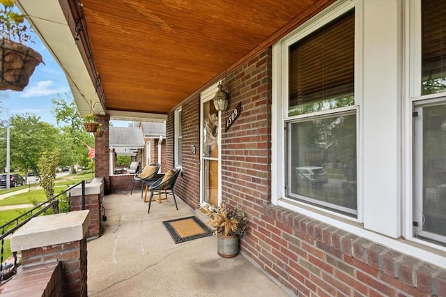 view of patio with a porch