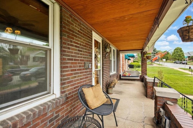 view of patio / terrace with a porch