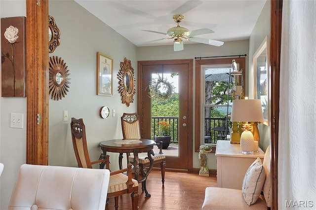 1553 Ridge Rd, Wildwood, MO 63021 - sitting room featuring ceiling fan and light wood finished floors