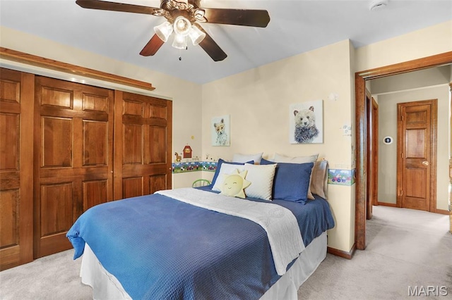 1553 Ridge Rd, Wildwood, MO 63021 - bedroom with light carpet and a ceiling fan