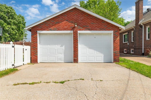 1201 Milton Rd, Alton, IL 62002 - garage with fence and driveway