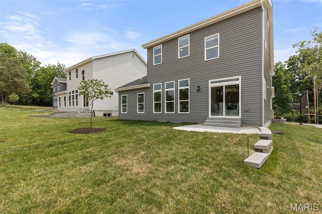 401 Rayburn Ave, Sunset Hills, MO 63127 - rear view of property featuring entry steps and a lawn