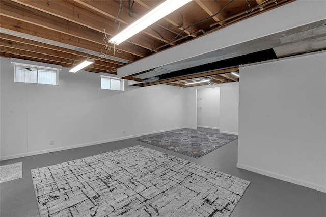 view of basement