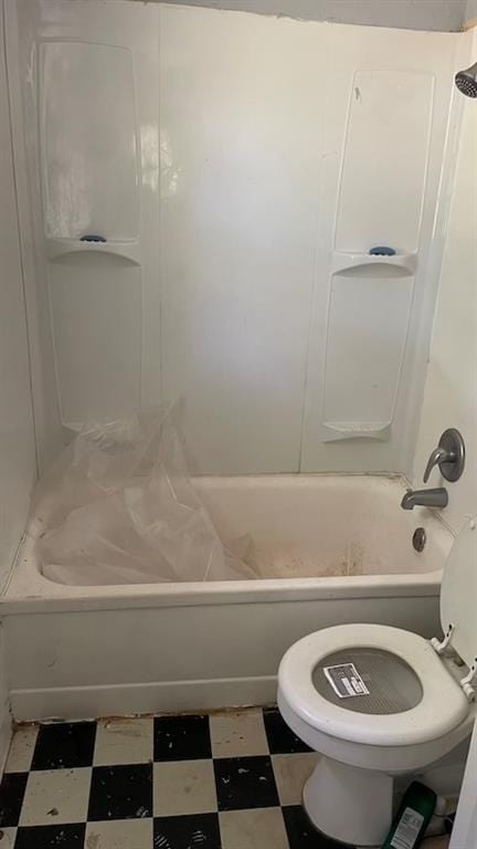 2816 Lyndhurst Ave, Saint Louis, MO 63114 - bathroom with tile patterned floors, shower / tub combination, and toilet