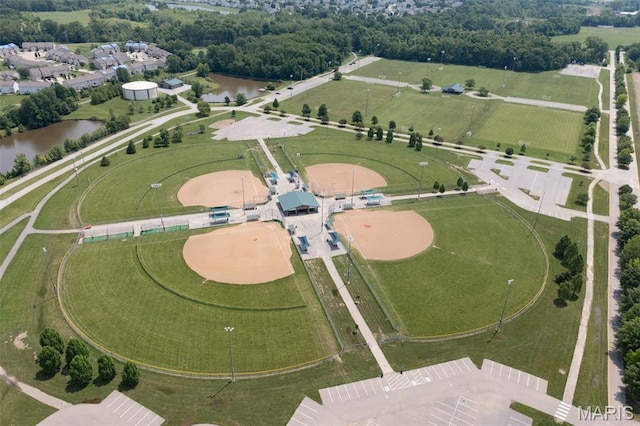 881 Sara Beth Ct, Saint Peters, MO 63376 - aerial view of property and surrounding area with a large body of water and rural landscape
