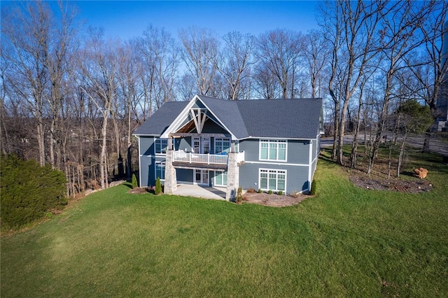 4196 Stone Crest Cpe, Girardeau, MO 63701 - view of front of home featuring a front lawn, a patio area, and a wooden deck