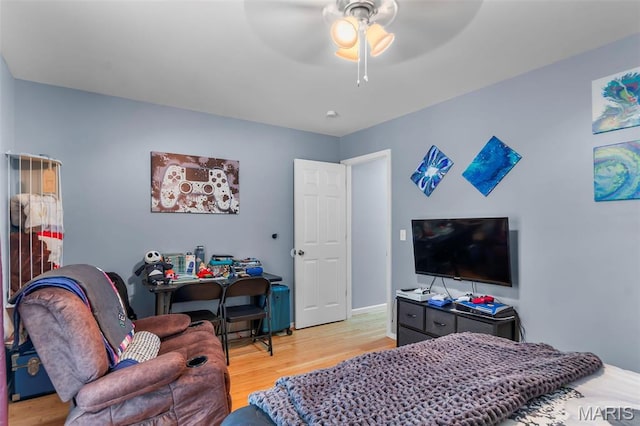 15092 State Highway Ad, Dexter, MO 63841 - bedroom with light wood-style flooring and a ceiling fan