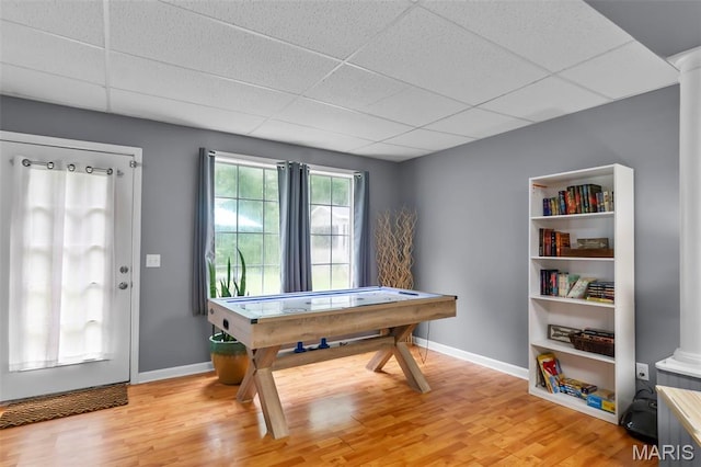 15092 State Highway Ad, Dexter, MO 63841 - game room with a drop ceiling and light wood-style floors