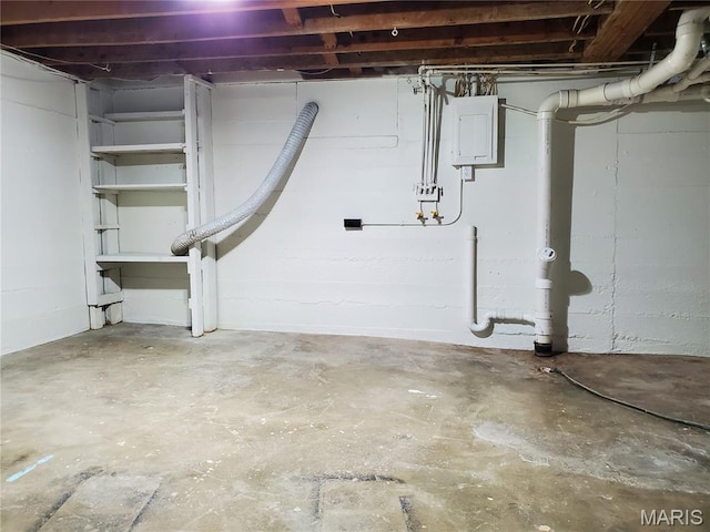 1225 Bloomfield Rd, Cape Girardeau, MO 63703 - unfinished below grade area with electric panel