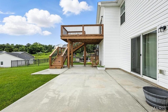 2112 Windswept Farms Dr, Eureka, MO 63025 - view of patio with stairway and a wooden deck