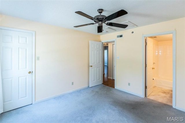 902 Hanna Place Ct Unit A, Manchester, MO 63021 - unfurnished bedroom with carpet floors, connected bathroom, and a ceiling fan