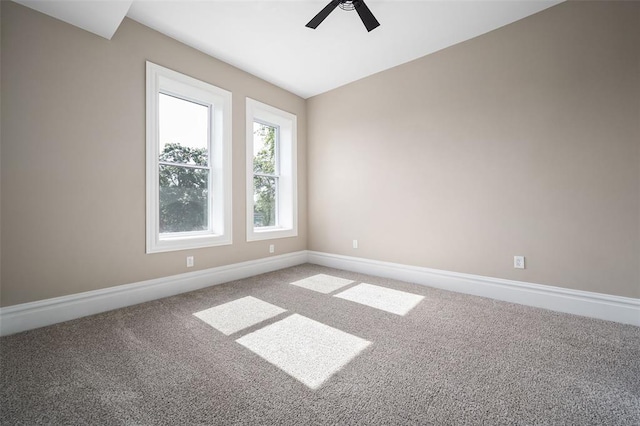 3235 S Jefferson Ave, Saint Louis, MO 63118 - spare room with a ceiling fan, carpet flooring, and baseboards