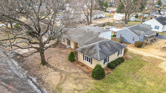 aerial view of residential area