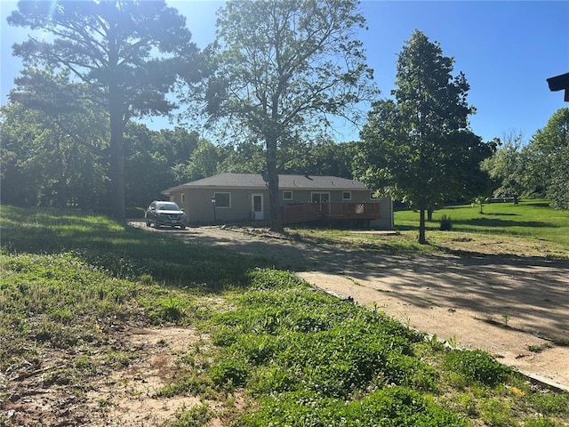 12219 Peter Moore Ln, De Soto, MO 63020 - single story home with a wooden deck
