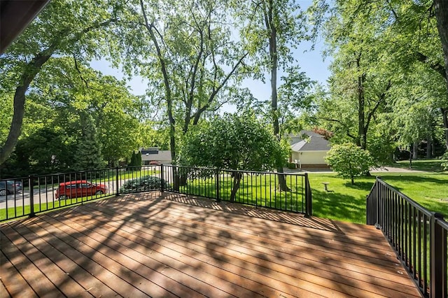 14 Wimbly Pl, Saint Charles, MO 63301 - wooden terrace featuring a lawn