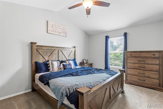1332 Big Bend Crossing Dr, Manchester, MO 63088 - bedroom with carpet flooring, lofted ceiling, and ceiling fan