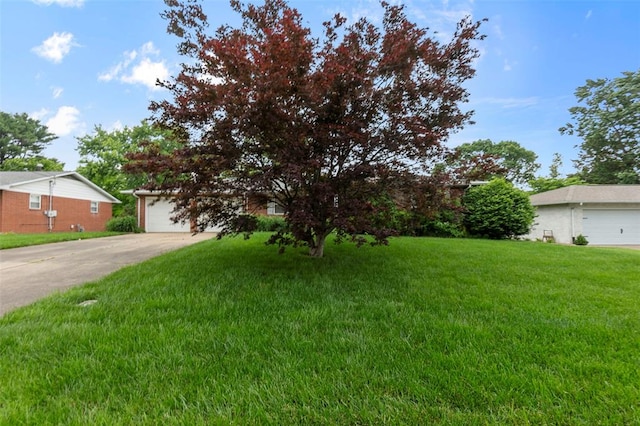 626 Sue Dr, Jackson, MO 63755 - view of front of home with a front lawn and a garage
