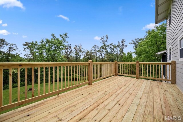 425 Cedar Ln, Wentzville, MO 63385 - view of wooden deck