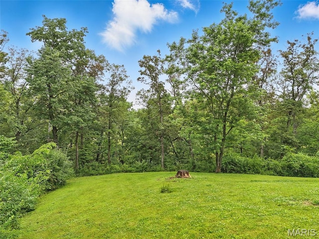 425 Cedar Ln, Wentzville, MO 63385 - view of green lawn with a wooded view