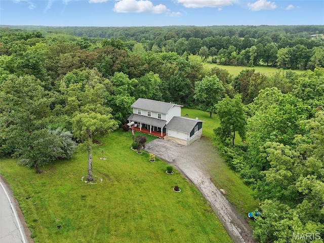 425 Cedar Ln, Wentzville, MO 63385 - aerial view of property and surrounding area with a forest