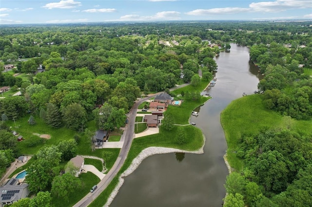 527 W Lake Dr, Edwardsville, IL 62025 - aerial view of a nearby body of water and a forest