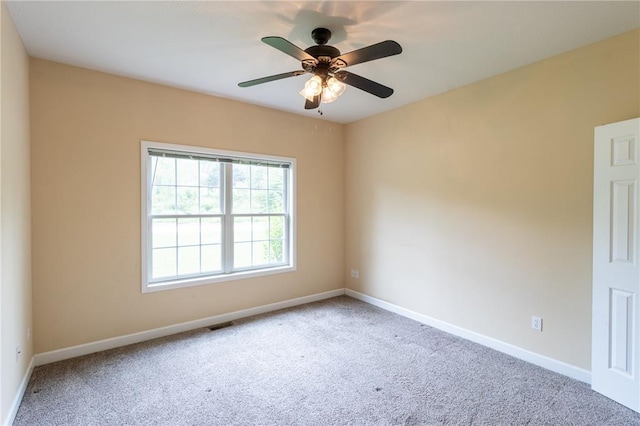 924 Brookside Ln, Rolla, MO 65401 - carpeted empty room with baseboards and ceiling fan