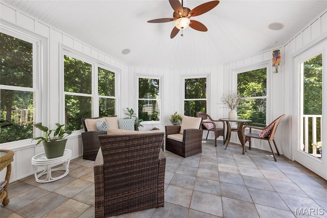 943 Sheffield Forest Ct, Saint Louis, MO 63021 - sunroom / solarium featuring lofted ceiling