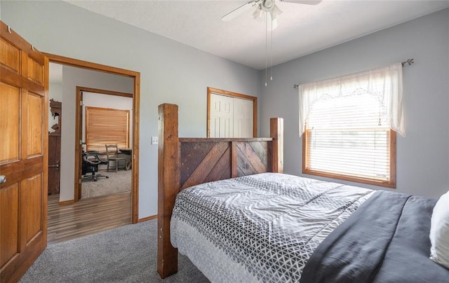12755 Echo Ln, Plato, MO 65552 - carpeted bedroom featuring a closet and ceiling fan