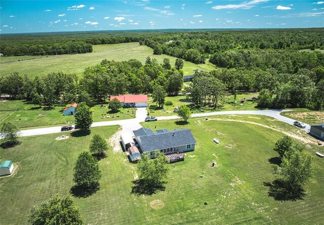 12755 Echo Ln, Plato, MO 65552 - aerial view of sparsely populated area featuring a heavily wooded area