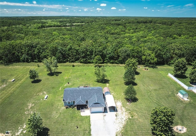 12755 Echo Ln, Plato, MO 65552 - aerial view of sparsely populated area featuring a heavily wooded area