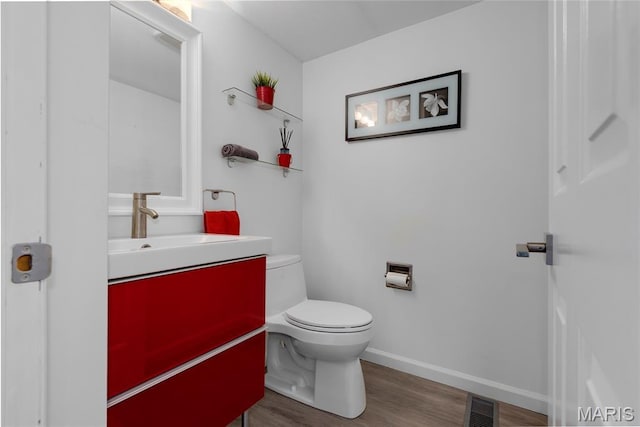 16027 Clarkson Woods Dr, Chesterfield, MO 63017 - half bath with vanity and wood finished floors