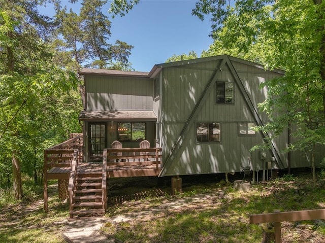 600 Innisfree Lake Dr, Innsbrook, MO 63390 - rear view of property featuring a deck