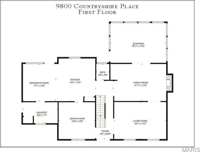 9800 Countryshire Pl, Creve Coeur, MO 63141 - view of property floor plan