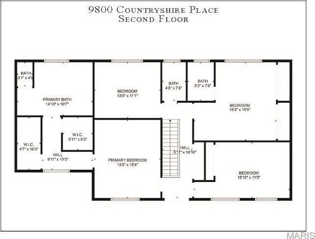 9800 Countryshire Pl, Creve Coeur, MO 63141 - view of room layout