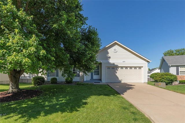 487 Prentice Dr, Ofallon, MO 63376 - view of front of home with a garage, driveway, and a front yard