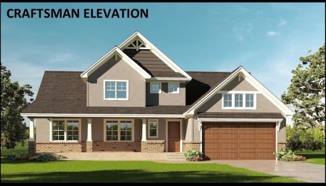 9162 Basswood Dr, Fairview Heights, IL 62208 - view of front of house featuring brick siding, driveway, and a front yard