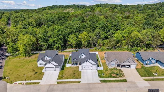 1513 Grey Wolf Dr, Imperial, MO 63052 - aerial view of residential area with a forest
