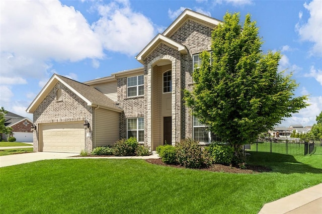 2 Autumn Bluffs Ct, Fenton, MO 63026 - view of front of property with brick siding, a garage, and concrete driveway