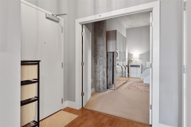 4100 Forest Park Ave Unit 323, Saint Louis, MO 63108 - hall with wood finished floors