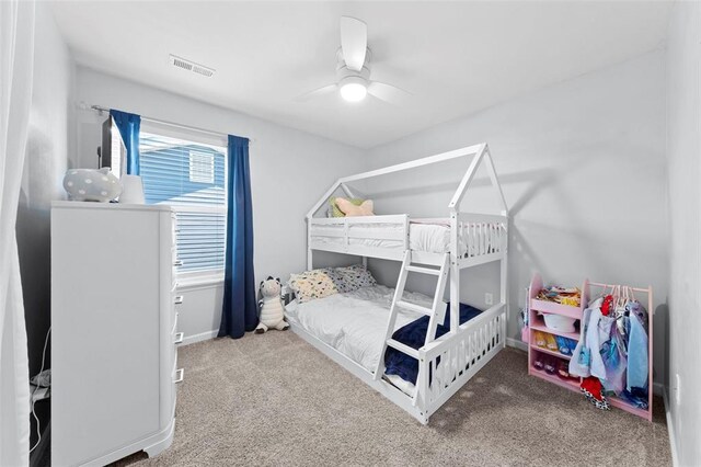 224 Quiet Bend Dr, Wentzville, MO 63385 - carpeted bedroom with baseboards and ceiling fan