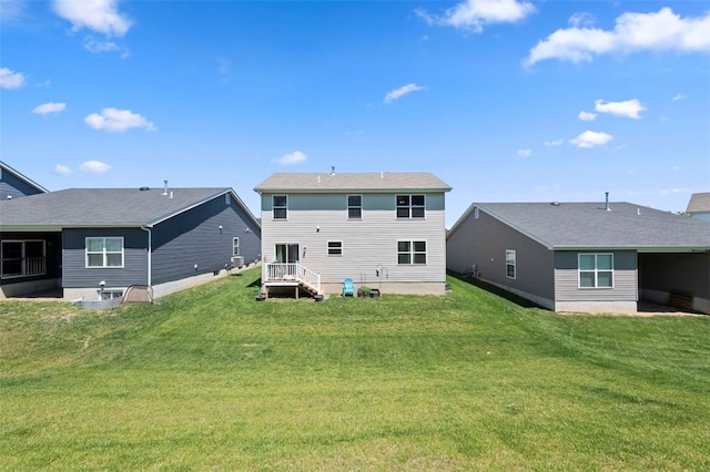 224 Quiet Bend Dr, Wentzville, MO 63385 - rear view of property with a yard