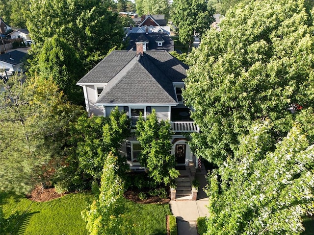 aerial view of property and surrounding area