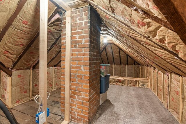 view of attic
