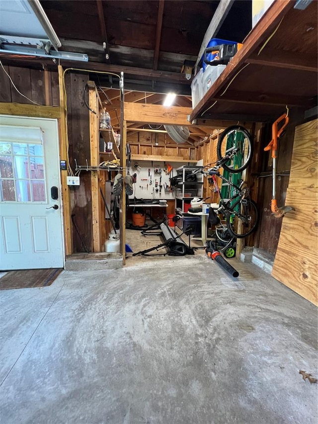 view of basement