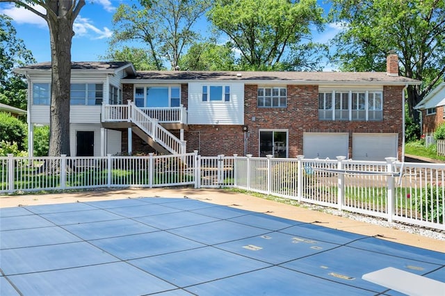 10014 Aldred Dr, Sunset Hills, MO 63128 - view of swimming pool with stairway