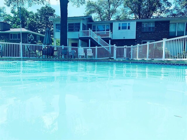 10014 Aldred Dr, Sunset Hills, MO 63128 - view of pool with stairs
