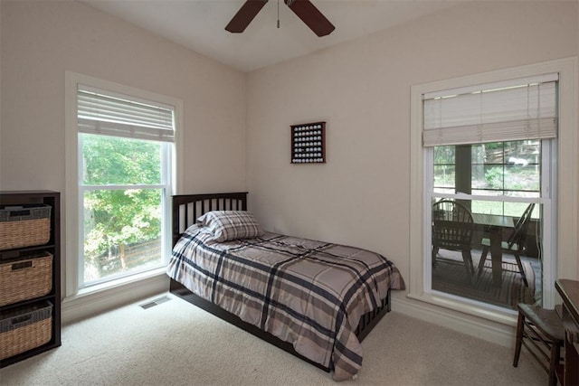 5193 Athlone Ct, Cedar Hill, MO 63016 - bedroom with multiple windows, carpet, and a ceiling fan
