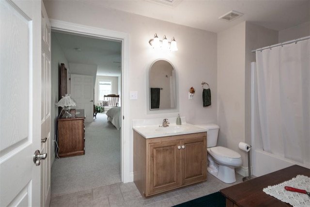 5193 Athlone Ct, Cedar Hill, MO 63016 - bathroom featuring vanity, toilet, and a shower with curtain